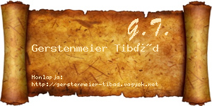 Gerstenmeier Tibád névjegykártya